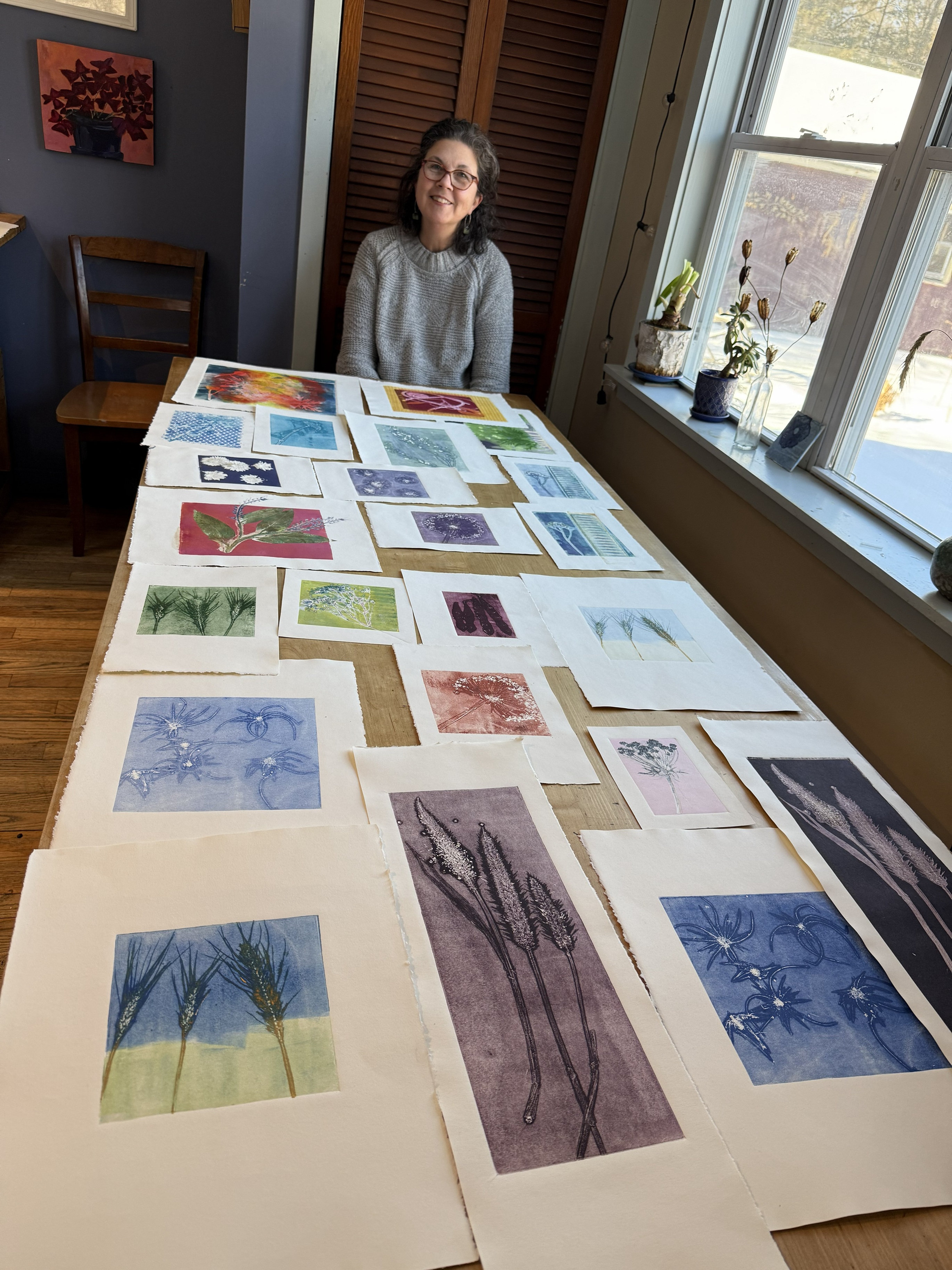 Jean Kelly in her studio